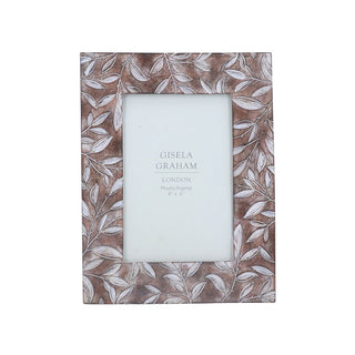 Brown Leaves Resin Photo Frame 4x6"