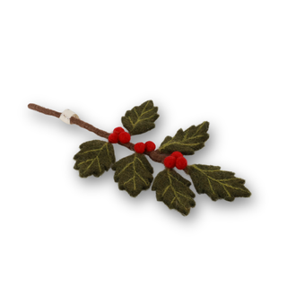 Felt Mini Holly Branch
