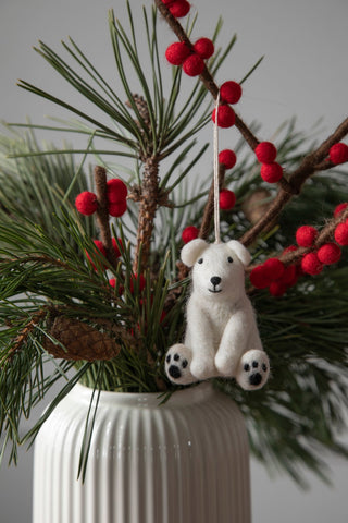 Felt Branch with Red Berries