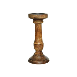 Rustic Mangowood Candle Holder
