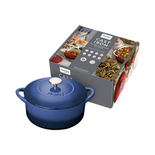 Denby Cobalt Cast Iron 26cm Round Casserole