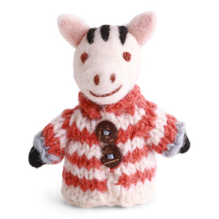 Felt Finger Puppet Zebra