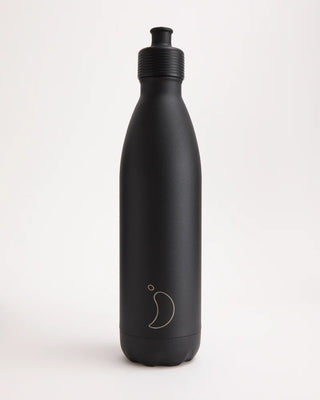 750ml Sports Bottle Monochrome Black