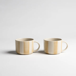 Cornflower Mug Brushed Mustard Yellow Medium Set of 2