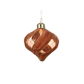 Pecan Flocked Swirl Stripe Onion