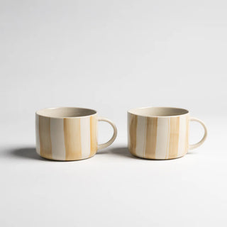 Cornflower Mug Brushed Mustard Yellow Large Set of 2