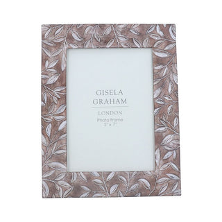 Brown Leaves Resin Photo Frame 5x7"