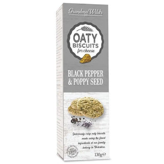 Black Pepper & Poppy Seed Oaty Biscuits 130g