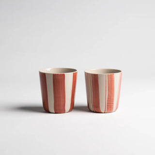 Cornflower Beaker Brushed Berry Red Large Set of 2