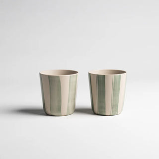 Cornflower Beaker Brushed Sage Green Large Set of 2