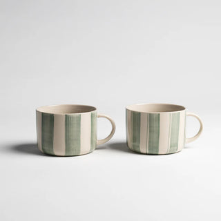 Cornflower Mug Brushed Sage Green Large Set of 2