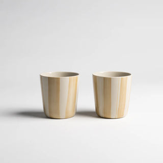 Cornflower Beaker Brushed Mustard Yellow Large Set of 2