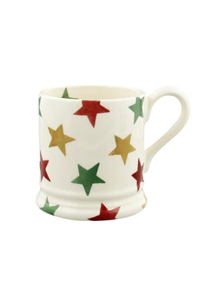 Red, Green And Gold Stars 1/2 Pint Mug