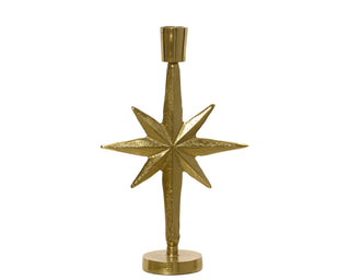 Gold Starburst Candleholder 26cm