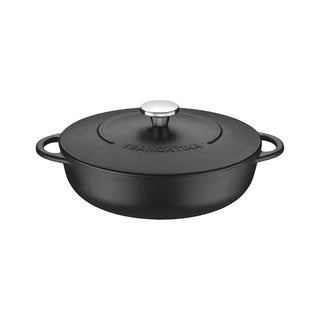 Trento Pre Seasoned Cast Iron Shallow Casserole 28cm