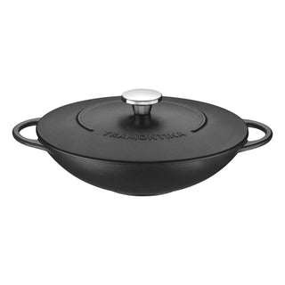 Trento Pre-Seasoned Cast Iron Wok 32cm