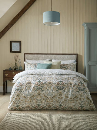 Strawberry Thief Double Duvet Cover Set, Hessian