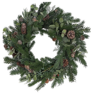 Eucalyptus & Pine Cones Fir Wreath 65cm