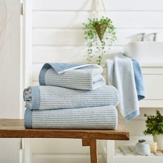 Willow Weave Stripe Hand Towel Blue