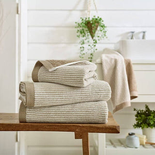 Willow Weave Stripe Bath Towel Natural