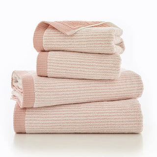 Willow Weave Stripe Bath Towel Pink