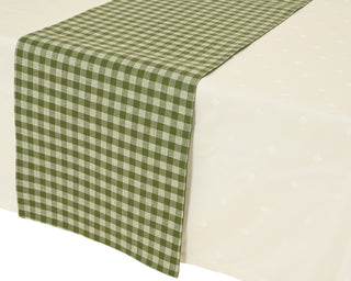 Green Check Table Runner