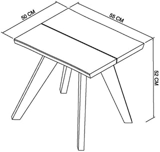 Cadell Aged Oak Lamp Table