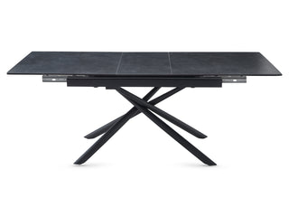 Ventura 160-200cm Automatic Extension Dining Table Dark Grey Set - Six Chairs Incl
