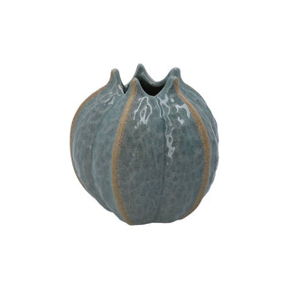 Blue Pod Decorative Stoneware Vase 11.2cm