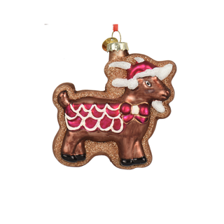Goat Shaped Cookie Style Tree Decoration