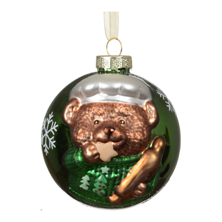 Gloss Green with Green Baker Bear Bauble