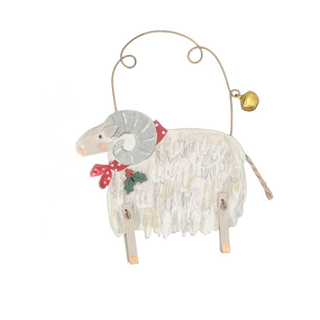 Ram with Polka Dot Neck Scarf Resin Decoration