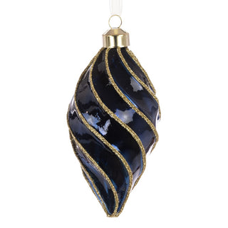 Glass Catalina Blue Finial 12cm