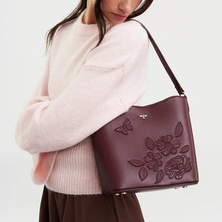Margot Floral Applique Bucket Bag