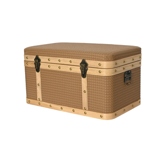 Wooden Chest with Gold Studding Large