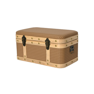 Wooden Chest with Gold Studding Small