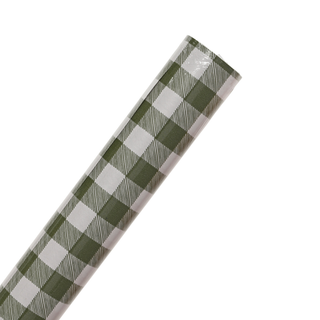 Green Gingham Wrapping Paper 2m
