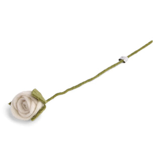 Felt Rose White