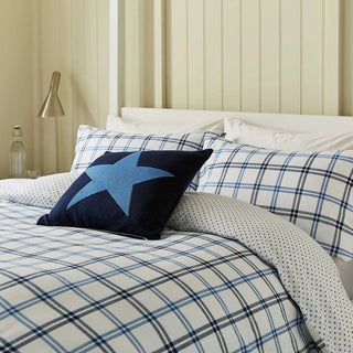 Hunter's Check Double Cover Set Cobalt Blue/Navy