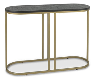 Chevron Peppercorn Ash Console Table