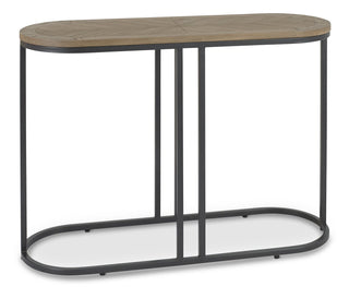 Chevron Weathered Ash Console Table