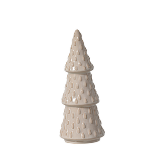White Three Teir Embossed Christmas Tree 20cm