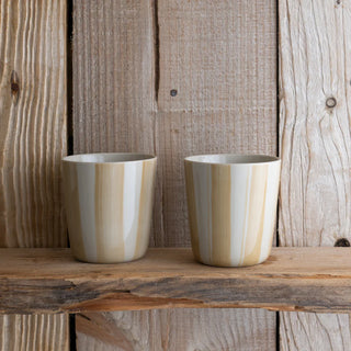 Cornflower Beaker Brushed Mustard Yellow Large Set of 2