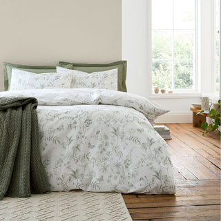Thea Floral Green Super King Duvet Cover Set