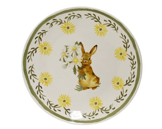 Bunny & Floral Decal Plate