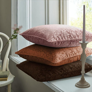 Strawberry Thief Embossed Tearose Filled Cushion