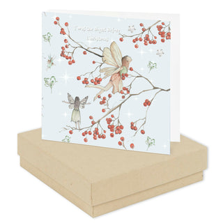 Boxed Earring Card Christmas Fairies