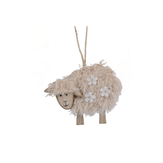 Faux Fur Natural Sheep Side Hanging Decoration
