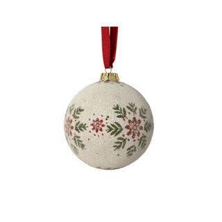 Sugared Floral Snowflakes Bauble