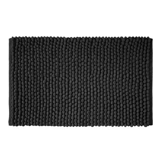 Aspen Bobble Black Bath Mat
